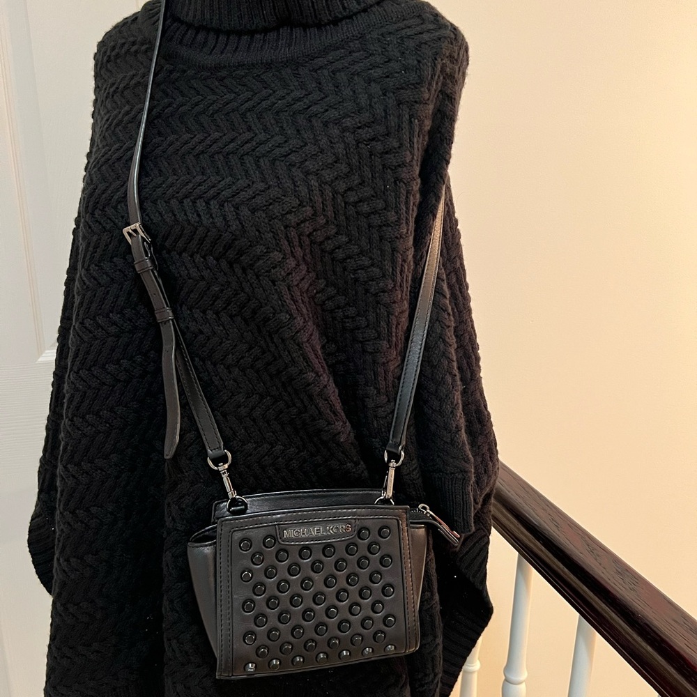 Michael Kors Black Studded Shoulder Bag